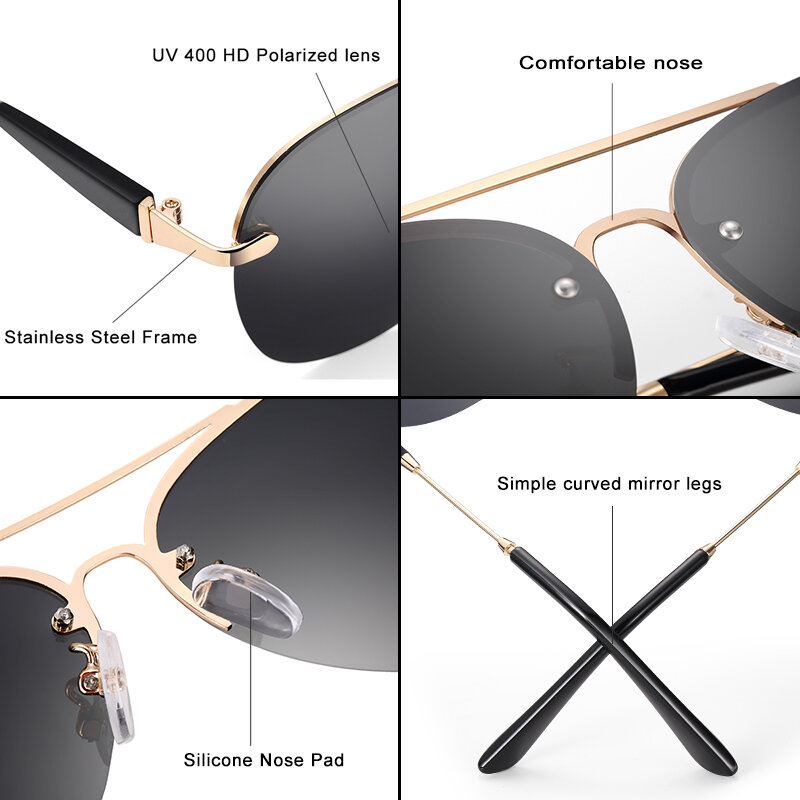 Gafas de sol polarizadas de aluminio GUANGDU de magnesio para hombre gafas de sol de espejo para pesca masculina gafas femeninas para hombres gafas de sol