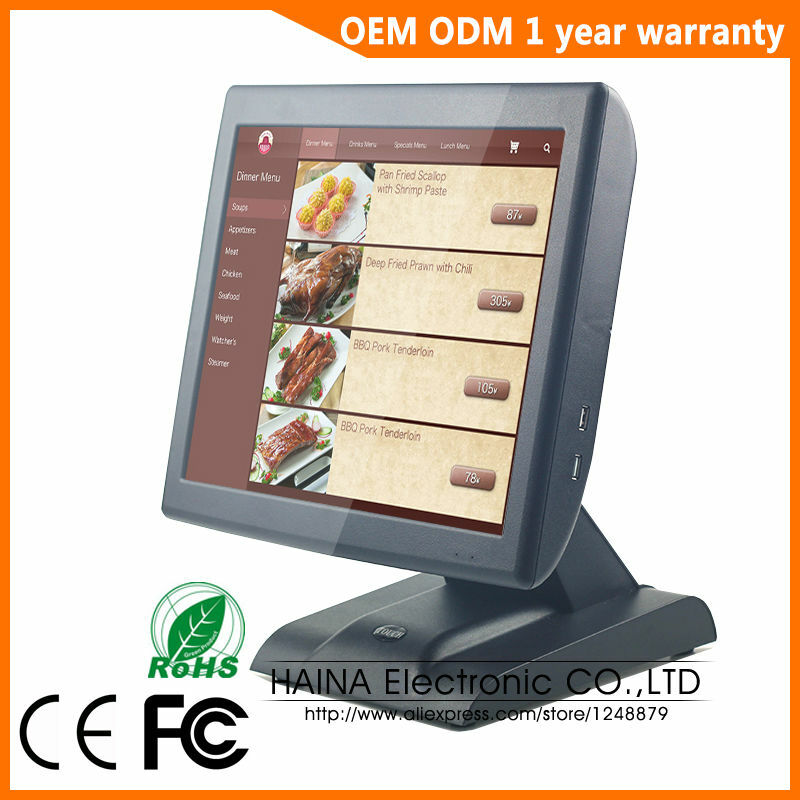 Haina Touch 15 inch Restaurant Pos System Desktop All in one PC POS Machine Win10 Linux Compatible