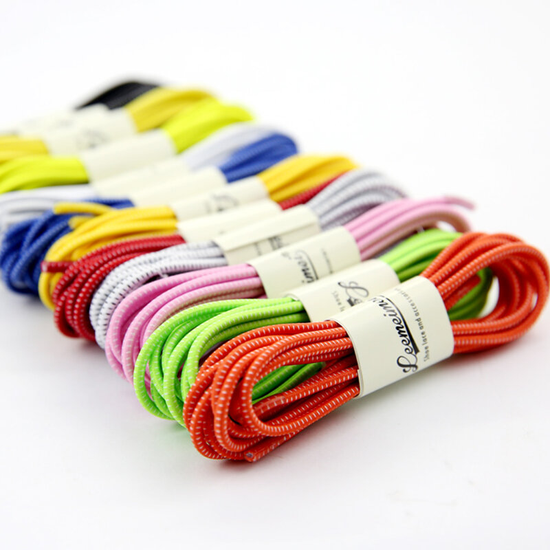 Cordón de bloqueo de estiramiento, cordones elásticos para zapatillas de deporte, cordones para zapatos para correr, trotar y triatlón, 23 colores, un par