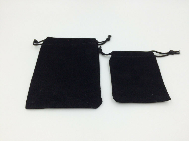 10*12cm 100 pezzi sacchetti di velluto gioielli neri per regali di imballaggio sacchetti di gioielli fatti a mano da donna fai da te borsa di flanella borsa con coulisse