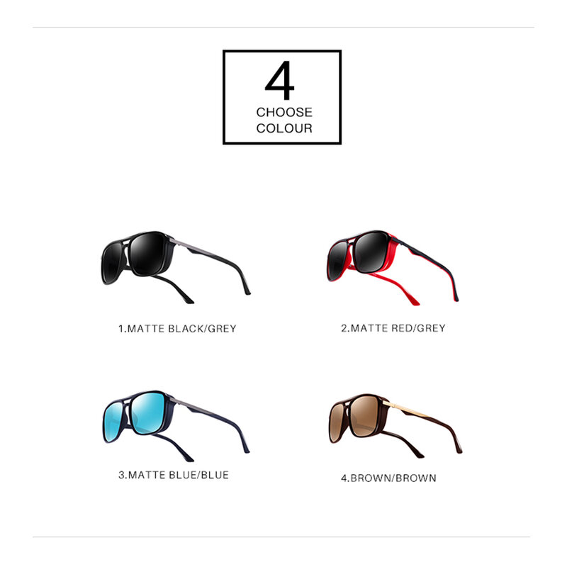 Gafas de sol polarizadas Roza para hombres a prueba de viento Punk ligeras gafas de sol al aire libre espejo de alta calidad masculino UV400 RZ0623