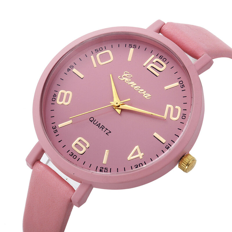 Nouvelle fille montres mode femmes pures montres analogique Quartz ronde montre Bracelet pour dames mode horloge reloj mujer999