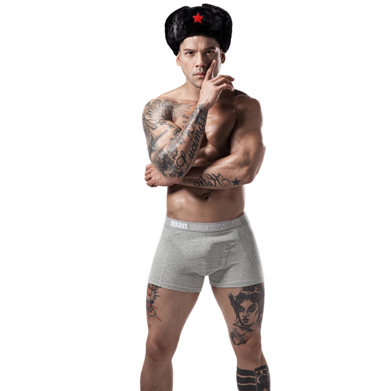 Celana Dalam Pria 4 Buah/Set Pakaian Dalam Pria Boxer Celana Dalam Katun Boxershort Homme Slip Calzoncillos Hombre untuk Pria