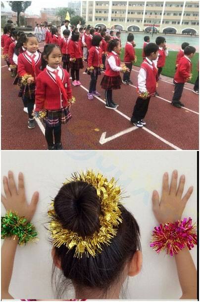 Asilo kid dance paillettes mano fiore adulto campana bracciale da polso bambini Festival attività sport riunione oggetti di scena