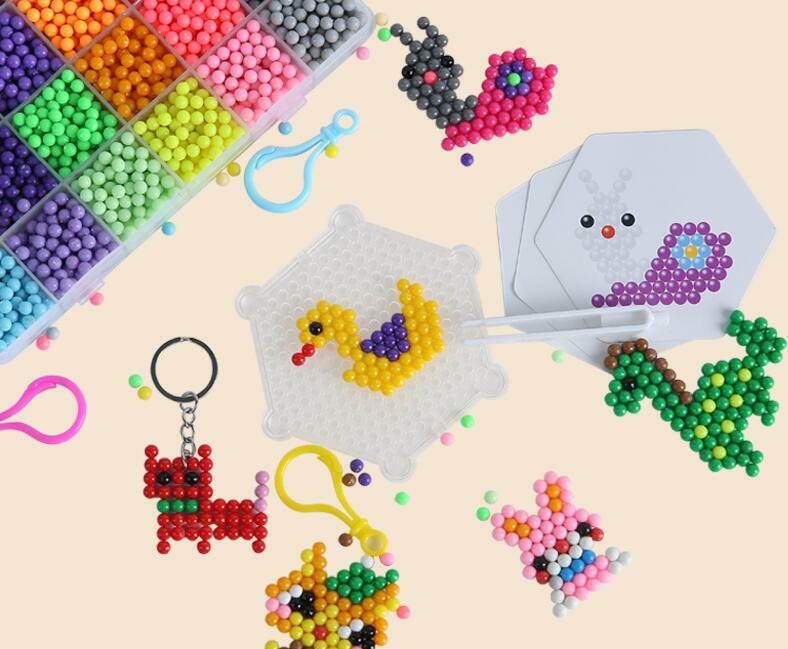 Tools Pegboard Water Beads Diy For Children Bead Set Fuse Jigsaw Kids Educational Puzzle Girl Gift Boy Beadbond Toy