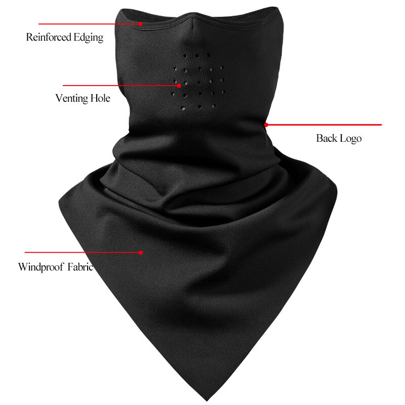 ROCKBROS Scarf Warm Fleece Thermal Breathable Cycling Running Snowboard Motorcycle Skiing Face Mask Winter Windproof Ski Mask