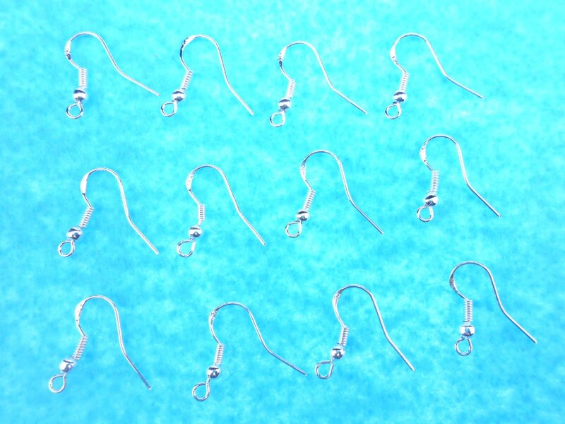 50PCS Handle Free Quick Shipping Design 925 Silver colorPearl DIY Earrings Jewelry Accessories 925 Tag Hook Earrings