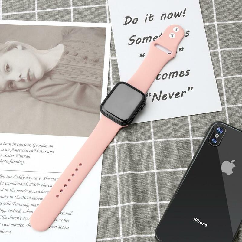OSRUI Sport Silicone Strap For Apple Watch band 4 3 iwatch band 42mm 38mm 44mm 40mm pulseira correa Bracelet watch Accessories