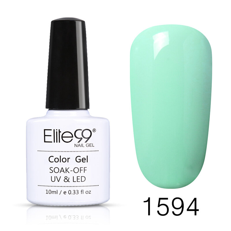 Elite99 10ml Pure Color Gel Varnish Soak Off UV Gel Nail Polish Base Coat No Wipe Top Semi Permanent Gel For Nail Art Manicure