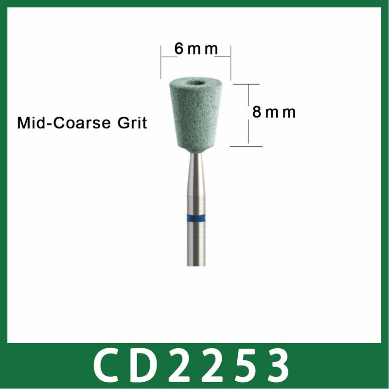 Dental Doblab-セラミックダイヤモンドグラインダー,低速ハンドピース用の中層ファイングリット,2.35mmシャンク,1個