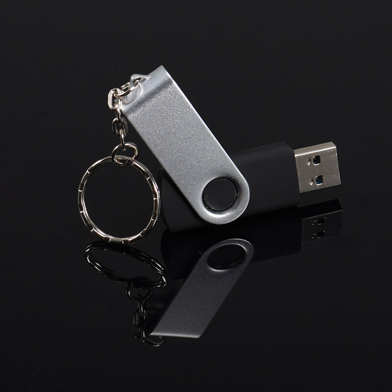 Unidad Flash USB giratoria, pendrive de metal, memoria de 64gb, 4GB, 8GB, 16GB, 32GB, 2,0, disco U para regalo