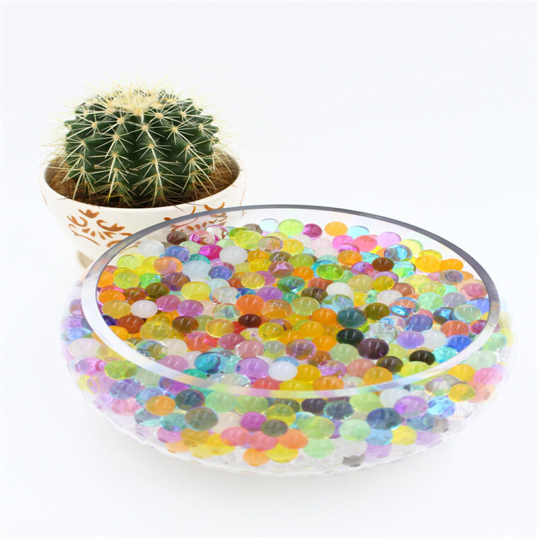 Partikel/Banyak Air Beads Mutiara Kristal Berbentuk Tanah Air Beads Lumpur Tumbuh Magic Jelly Bola Pernikahan Rumah Dekorasi Hydrogel