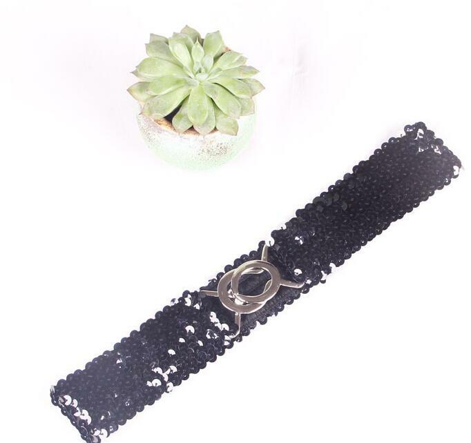 Cinturón de lentejuelas para mujer, accesorios de moda para vestido, cinturón de cuero con hebilla de diseño, Vintage, Manual, 2022