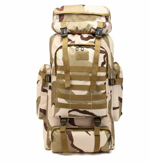 Large capacity 80L backpack camouflage outdoor backpack hiking package