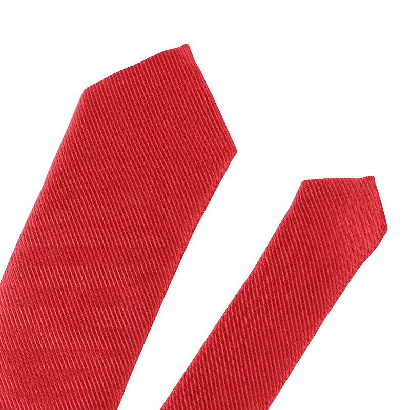 Gravata casual com pescoço magro para homens, gravatas monocromáticas para festa do noivo, 6 cm de largura, nova
