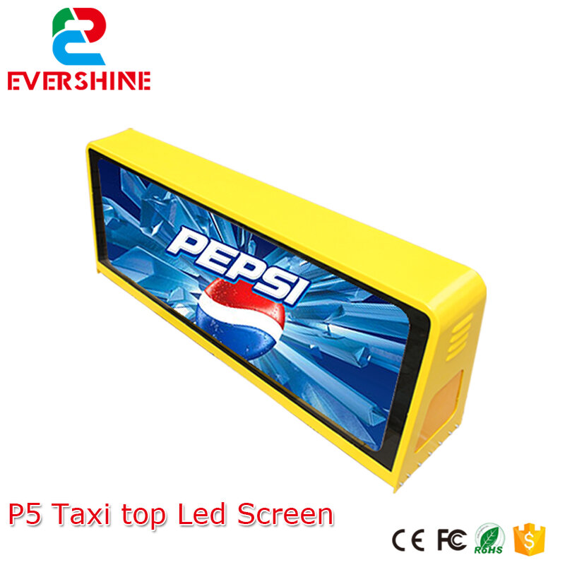 lastest hot sale Outdoor Double Side P5 Full Color 3G GPS Taxi Roof LED Sign for sale