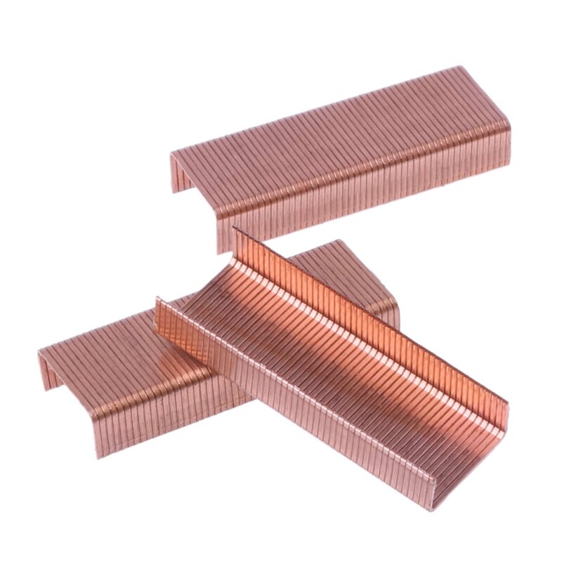 Grapas de Metal de oro rosa, para grapadoras de alta resistencia, 24/6 unids/caja, 12 #1000