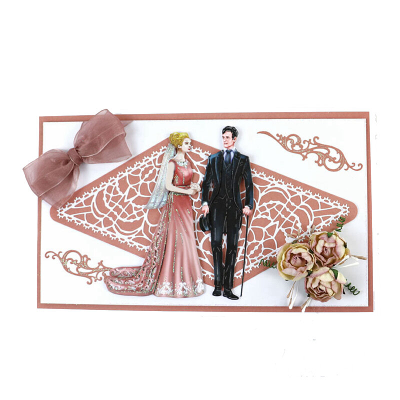 Bridesgroom-troqueles de corte para novio y padrino de boda, plantilla para hacer álbumes de tarjetas, manualidades en relieve, troqueles nuevos, 2019