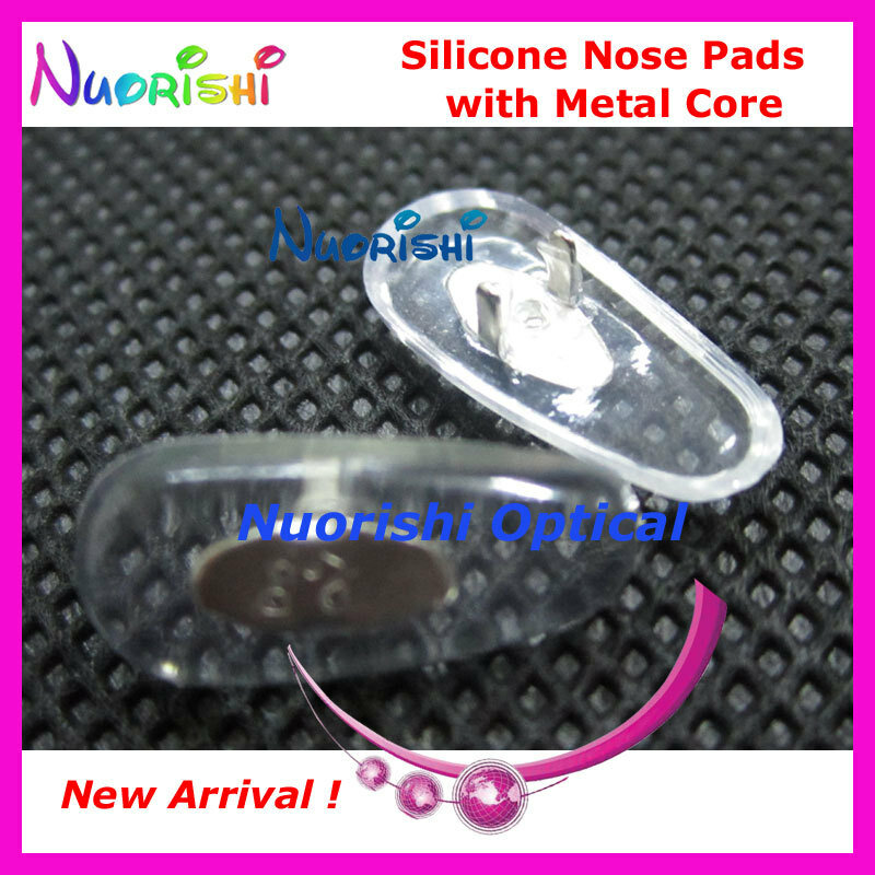 Silicone Nose Pads com Metal Core, Óculos Óculos Óculos Acessórios, Si88, 16mm, 100PCs, 500PCs, 2000PCs, frete grátis