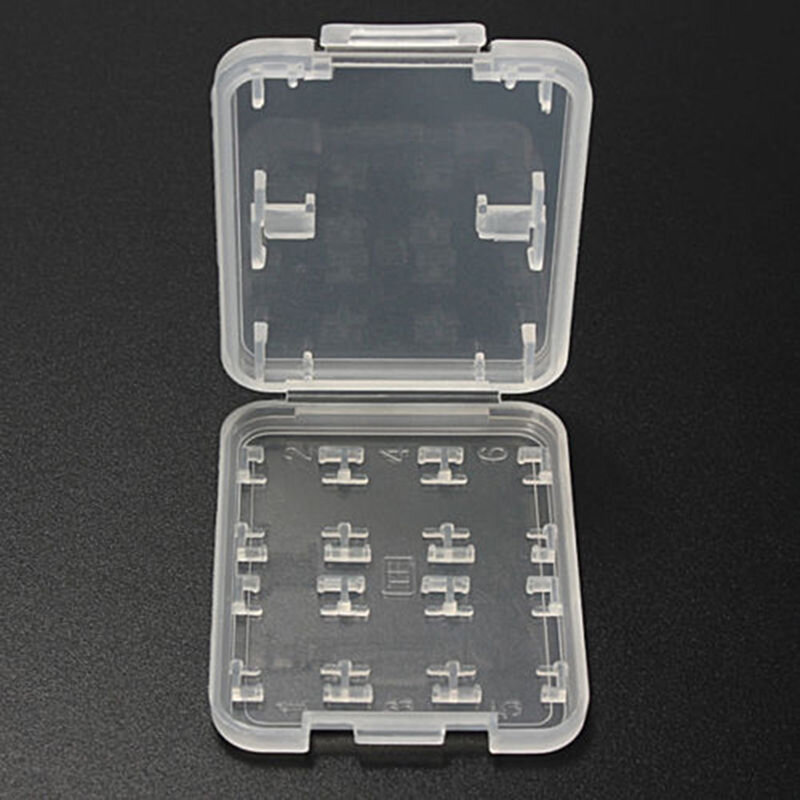 8 in 1透明プラスチック保護ケース,sd/sdhc/tf/msメモリカード用収納ケース,バッグ