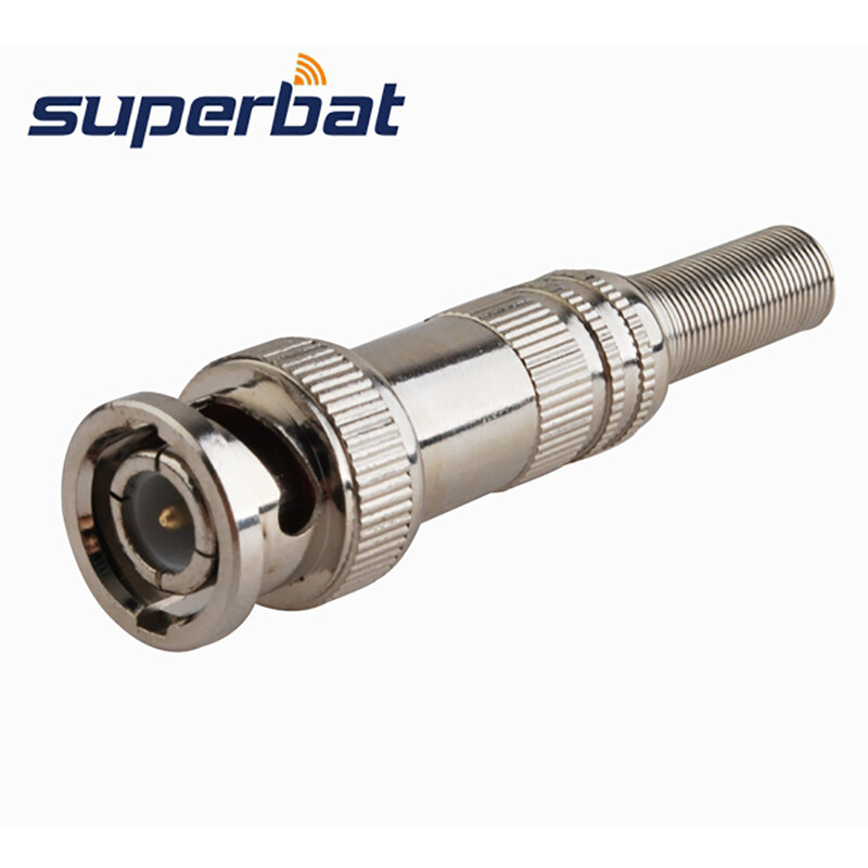 Superbat 10Pcs Bnc Cctv Camera Mannelijke Connector Voor Coaxiale Kabel RG58