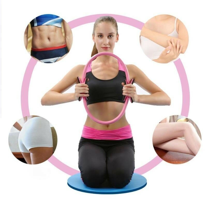 Profissional yoga círculo pilates esporte mágico anel feminino resistência cinética fitness círculo ginásio treino pilates acessórios 4 cor