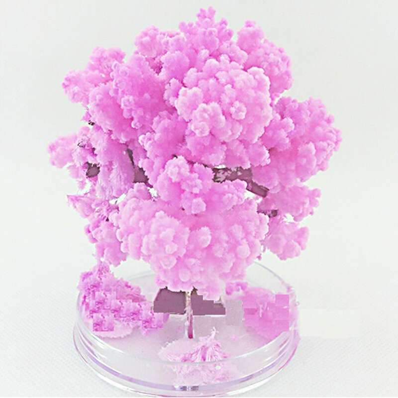 2019 90mm alberi di carta Sakura magici artificiali albero di natale in crescita Desktop Cherry Blossom Magic Hot Funny Science Toys 10PCS