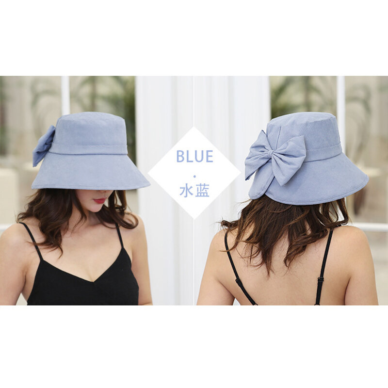 SUEF/2019 nuovo del cotone di colore solido berretto di velluto arco arco del sole del cappello femminile di estate berretto di tela da viaggio protezione solare pieghevole cappello pescatore
