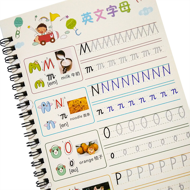 1 pcs Children alphabet groove copybook 26 English letters Character Exercise Kindergarten baby pre-school to write the text