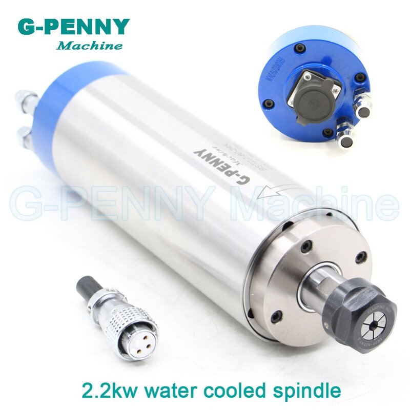 G-PENNY 2.2KW ER20 Wasser Gekühlt CNC Spindel Motor 80x230mm mit 4 stücke Lager Hohe Genauigkeit 0,01mm für Gravur Fräsen Maschine