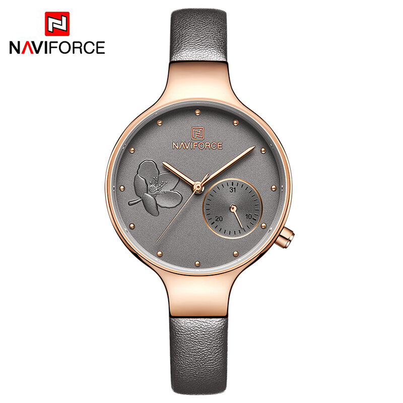 NAVIFORCE женские часы лучший бренд класса люкс Модные женские кварцевые наручные часы женские кожаные водостойкие часы для девочек Relogio Feminino