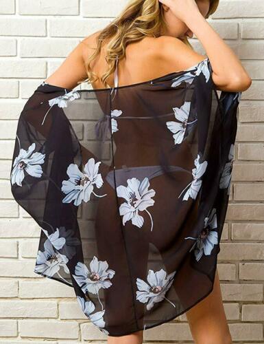Capa floral de quimono feminino, cardigã de praia feminino, tops de banho, roupas para cobrir biquíni, cobertura de natação, verão quente, 13 cores