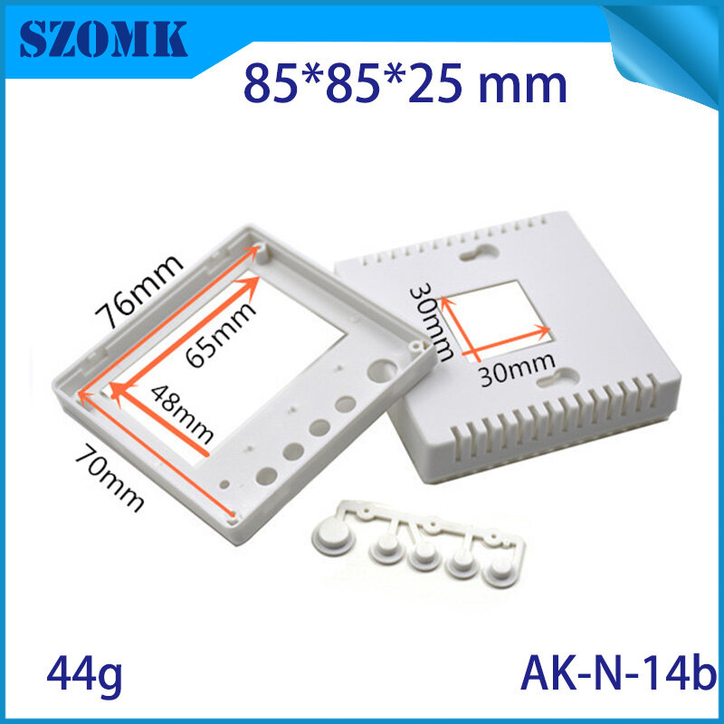Szomk-carcasa de plástico para proyecto electrónico, carcasa de 85x85x25mm para caja de interruptores de diseño pcb, 10 unidades