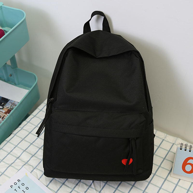 2019 New Korean High School Student Schoolbag Female Black Yellow Canvas Backpack for Girls Bolsas Mochilas Femininas Back Bag