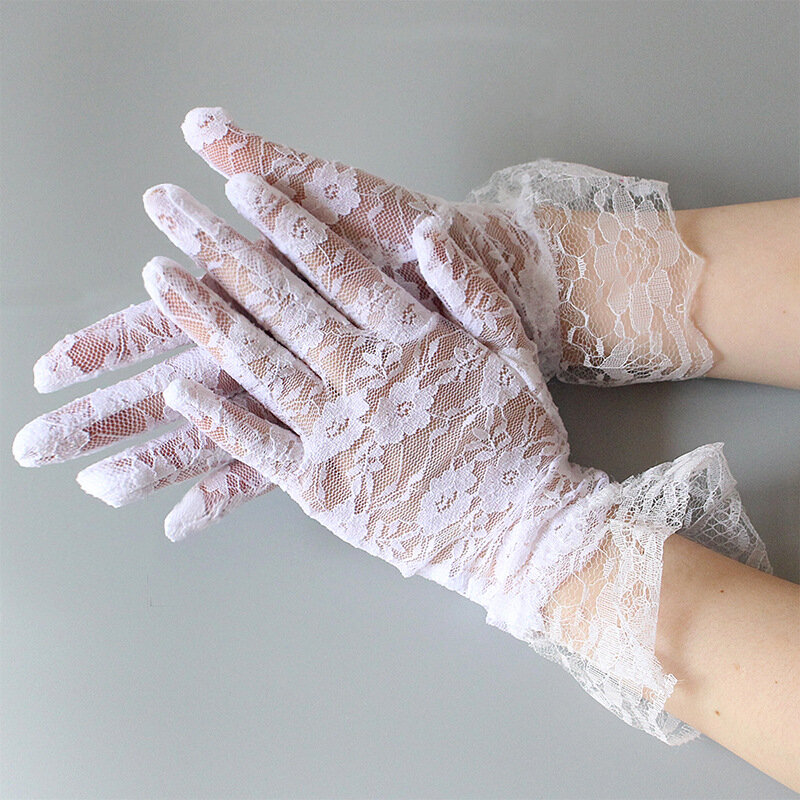 new Fashion Lady Gloves Women Over Wrist Glove Girls Full Finger Mittens for Party Bride Gloves 4KYT3