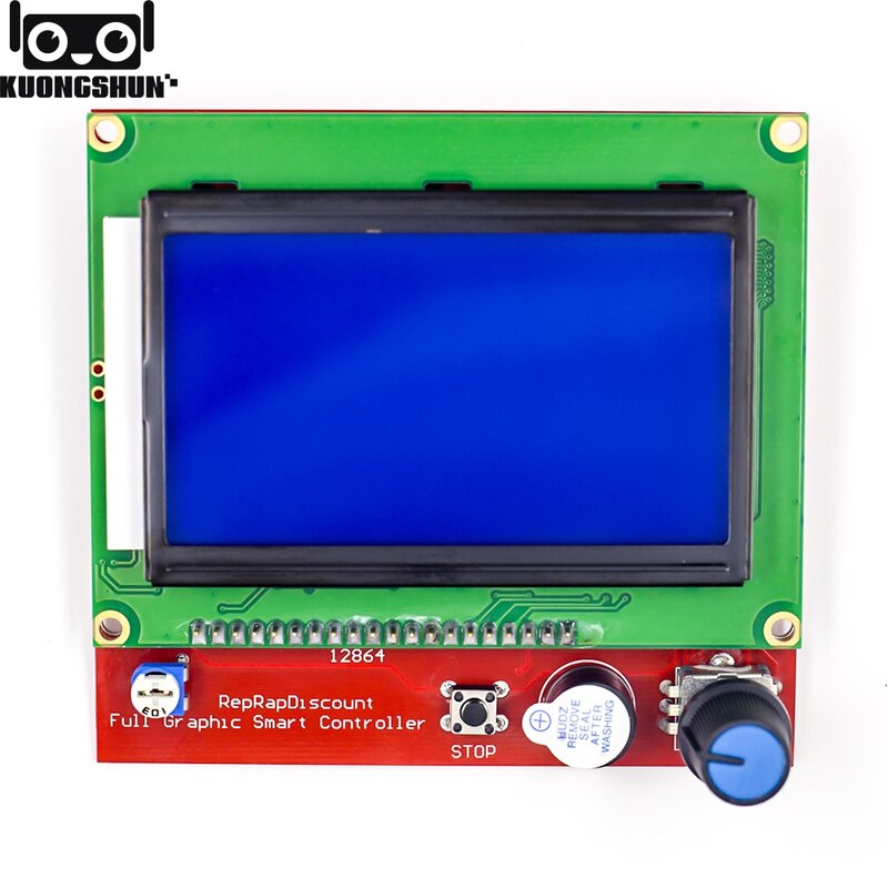 KUONGSHUN gráfico completo 12864 controlador inteligente rampas 1,4 LCD 12864 del Panel de Control LCD pantalla azul para 3D impresora