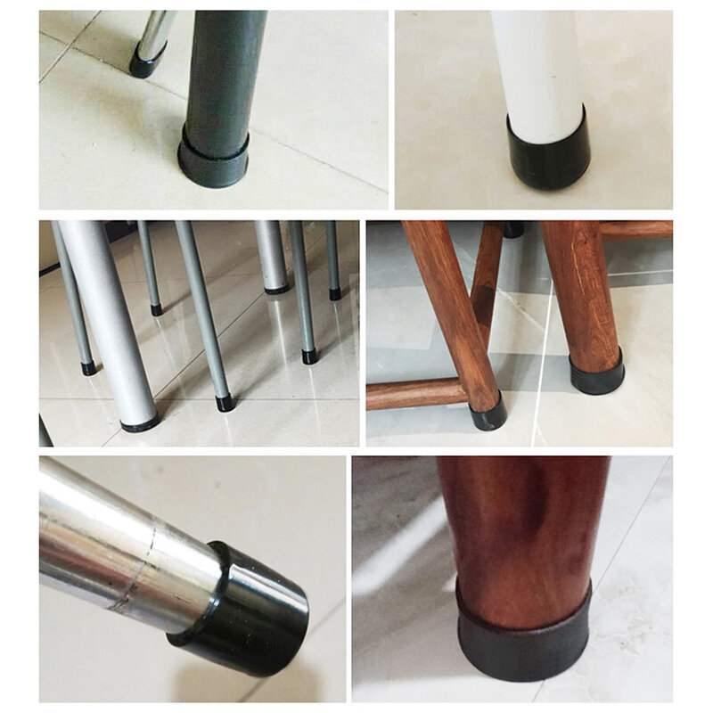 4 pces cadeira pés de mesa capa de móveis perna tampões de borracha anti risco protetor de piso antiderrapante cadeira de mesa pé proteção