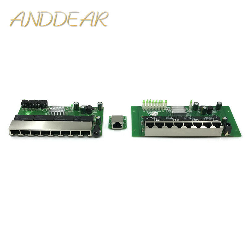 Il modulo switch Gigabit a 8 porte è ampiamente utilizzato nella linea LED 8 porte 10/100/1000 m porta di contatto mini switch module scheda madre PCBA