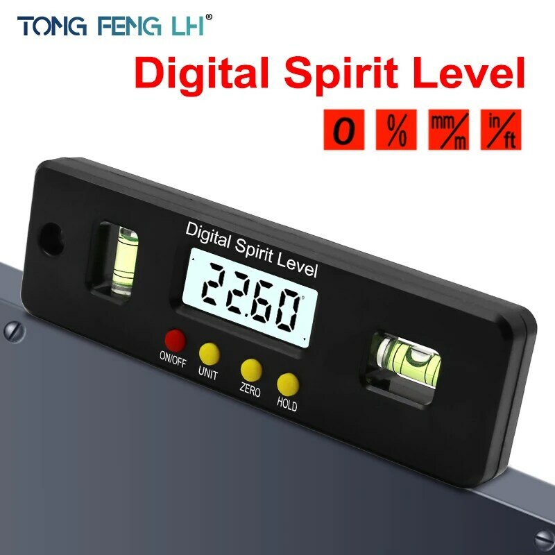 150mm Digital Protractor Inclinometer Level Box Waterproof Angle Finder Measure Bevel Box Goniometer Magnet Gauge Ruler