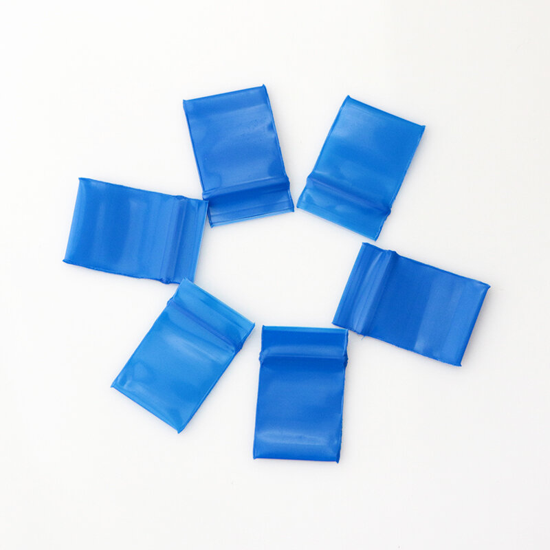 300pcs/lot Blue Plastic Bags 2x2.5cm Mini Ziplock Zip Zipped Lock Reclosable Poly Bag Jewelry Accessories Gift Packaging Bags