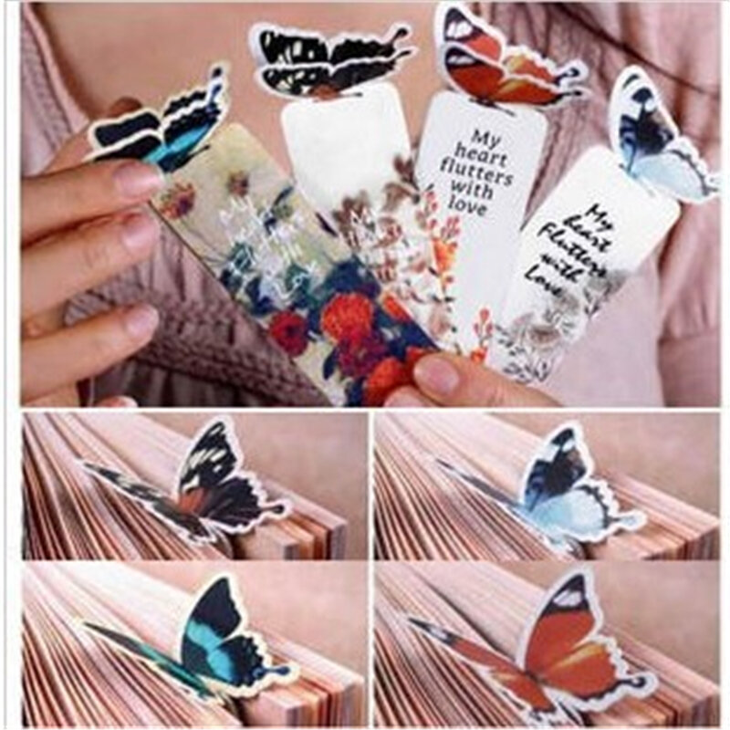 H103 stationery lovable butterfly bookmark delicate gift animal paper bookmark antique  Stationery for office supplies students