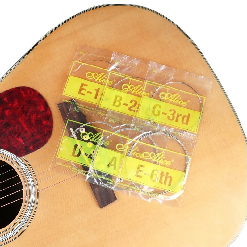 Alice A506-XL-cuerdas de guitarra eléctrica, núcleo de acero chapado en aleación de níquel enrollado, 008 a 038 pulgadas, accesorios para guitarra, 6 cuerdas, 10 juegos