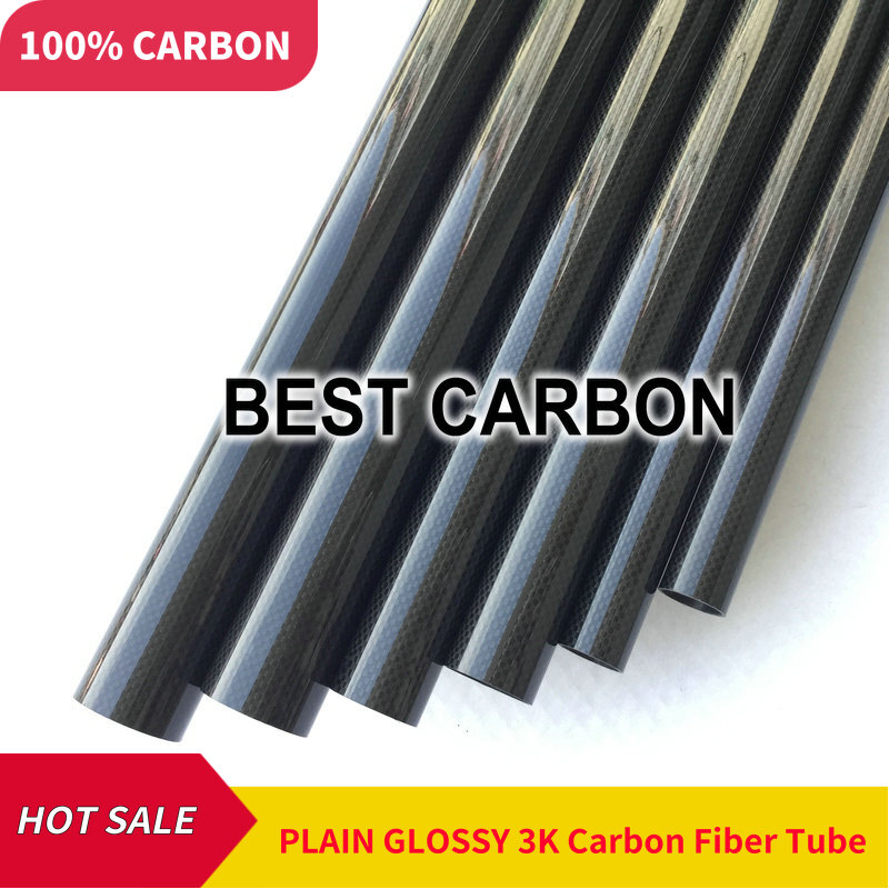 38mm x 36mm High quality 3K Carbon Fiber Plain Fabric Wound/Winded/WovenTube