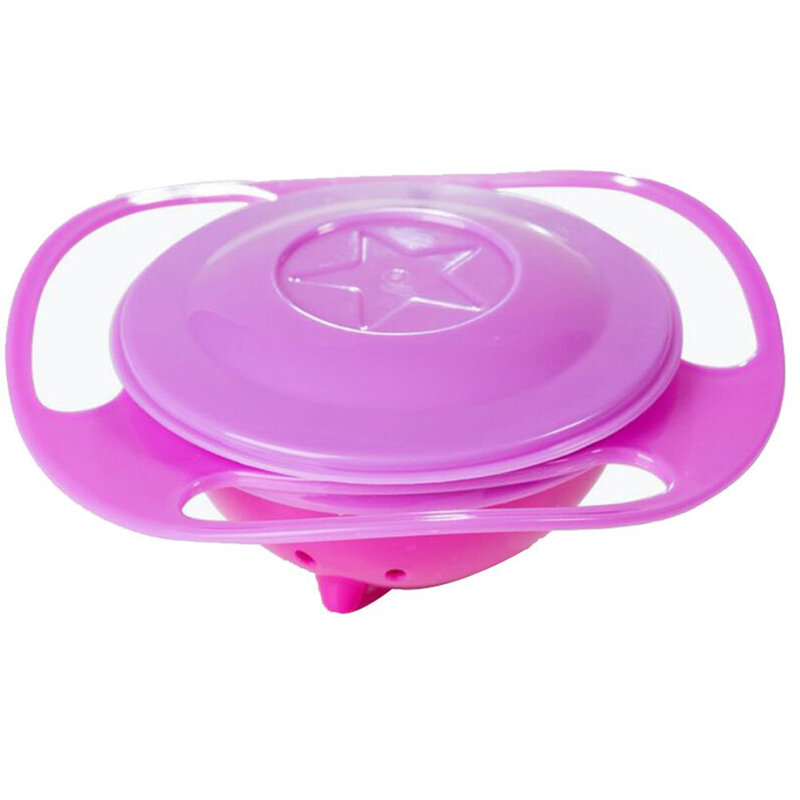 Venda quente design universal giroscópio tigela pratos anti derramamento tigela suave 360 graus rotação giroscópica tigela para crianças do bebê