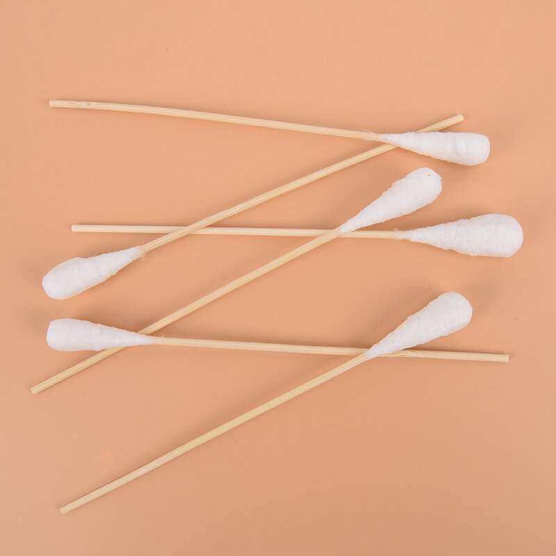 20pcs Women Beauty Makeup Cotton Swab Cotton Buds Make Up Wood Sticks Nose Ears Cleaning Cosmetics Health Care 20cm