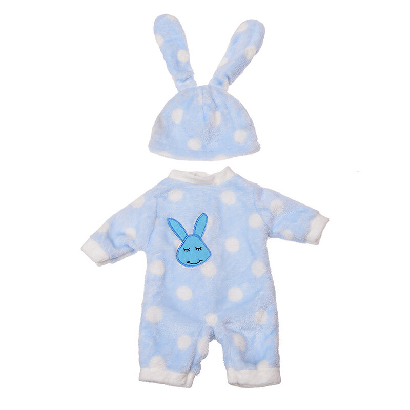 Muñeca de alta calidad para bebé, ropa para niña y niño de 18 pulgadas, sombrero con Orejas de conejo azul y rosa, accesorios para muñecas de regalo