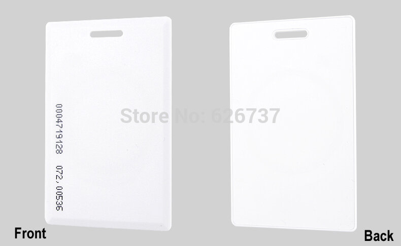 EM4100 long Distance RFID thick card, 125khz read only clamshell card, 125khz thick card