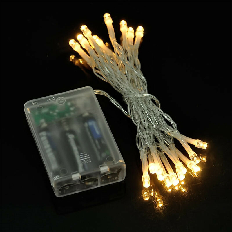 電池式LEDストリングライト10/20/40/80/160,クリスマス,結婚式,装飾用