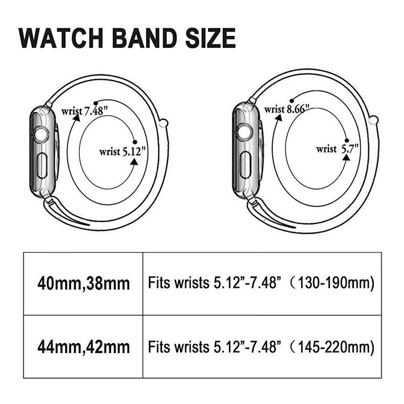 THORMAX colores de deporte de Nylon bucle Apple Watch banda serie 4/4/3/2 ligero suave tejido transpirable la correa de 38mm/42mm 40mm 44mm