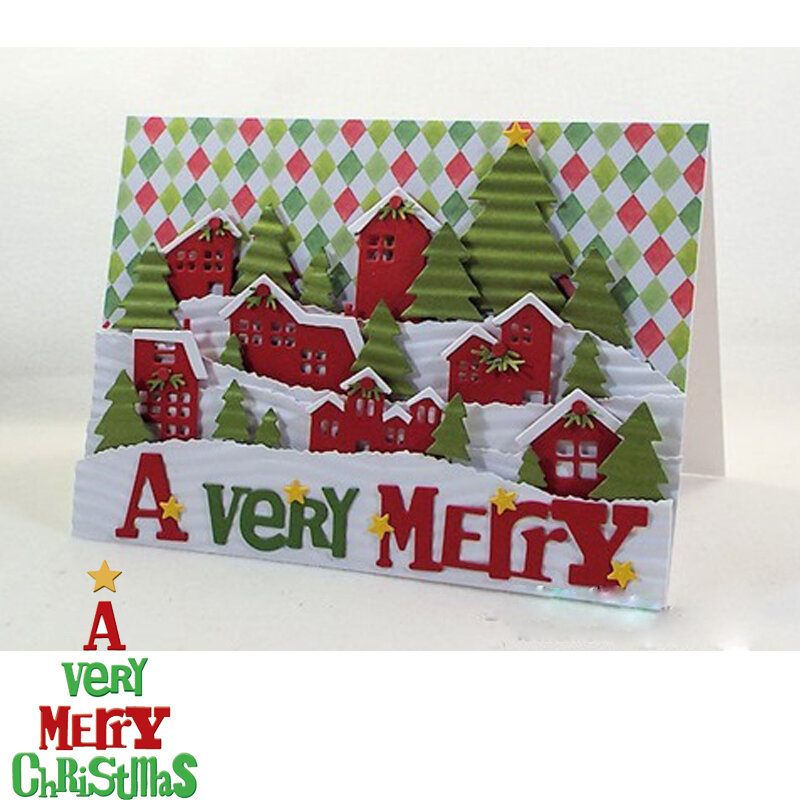Un troquel de corte navideño para álbum de recortes DIY, tarjeta de decoración hecha A mano, álbum de fotos, plantilla de relieve
